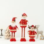 30cm&45cm Gold＆Red Snowflake Sitting Doll Collections Santa Claus - Image 3