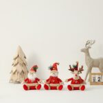 30cm&45cm Gold＆Red Snowflake Sitting Doll Collections Santa Claus - Image 5