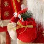 30cm&45cm Gold＆Red Snowflake Sitting Doll Collections Santa Claus - Image 7