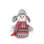 20cm/30cm Red&Grey Christmas Snowman Doll - Image 4