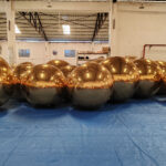 Gold Inflatable Christmas Balls Ornaments - 图片 3