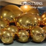 Gold Inflatable Christmas Balls Ornaments