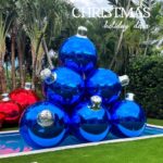 Blue Inflatable Christmas Balls Ornaments