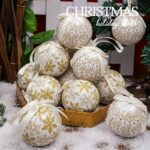 7.5cm Foam Snowflake Paiting Christmas Ball Ornament