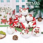 7.5cm Foam Flower Christmas Ball Ornament