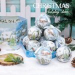 7.5cm Foam Snow House Christmas Ball Ornament