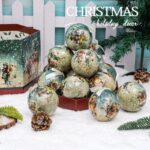 7.5cm Foam Santa Claus Paiting Christmas Ball Ornament