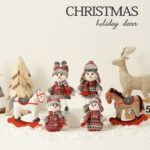 20cm/30cm Red&Grey Christmas Snowman Doll