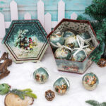 7.5cm Foam Santa Claus Paiting Christmas Ball Ornament - Image 2