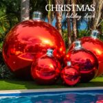 Red Inflatable Christmas Balls Ornaments