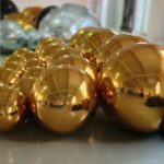 Gold Inflatable Christmas Balls Ornaments - 图片 2