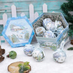7.5cm Foam Snow House Christmas Ball Ornament - Image 4