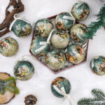 7.5cm Foam Santa Claus Paiting Christmas Ball Ornament - Image 4