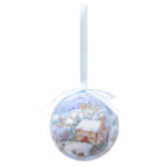 7.5cm Foam Snow House Christmas Ball Ornament - Image 5