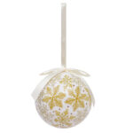 7.5cm Foam Snowflake Paiting Christmas Ball Ornament - Image 5
