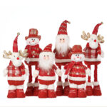 45cm Gold＆Red Snowflake Sitting Doll:Santa Claus(Long legs) - Image 5