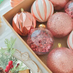 10cm Rose Gold Square Tube Christmas Ball Ornament Collection - Image 3
