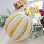 10cm Gold Square Tube Christmas Ball Ornament Collection - Image 4