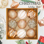 10cm Champagne Gold Square Tube Christmas Ball Ornament Collection