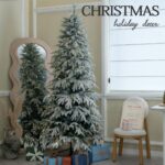 Slim Flocked Christmas Tree