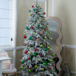 Slim Flocked Christmas Tree - Image 6