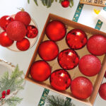 10cm Red Classic Christmas Ball - Image 2