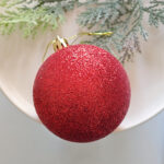 10cm Red Classic Christmas Ball - Image 3