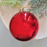 10cm Red Classic Christmas Ball - Image 4