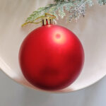 10cm Red Classic Christmas Ball - Image 5