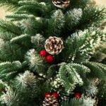 Frosted Mied Tips Christmas Tree with Pine Cones & Red Berry - Image 3