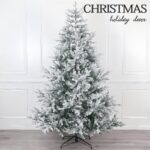 Snow Frosted Tips PE Christmas Tree with LED Lights