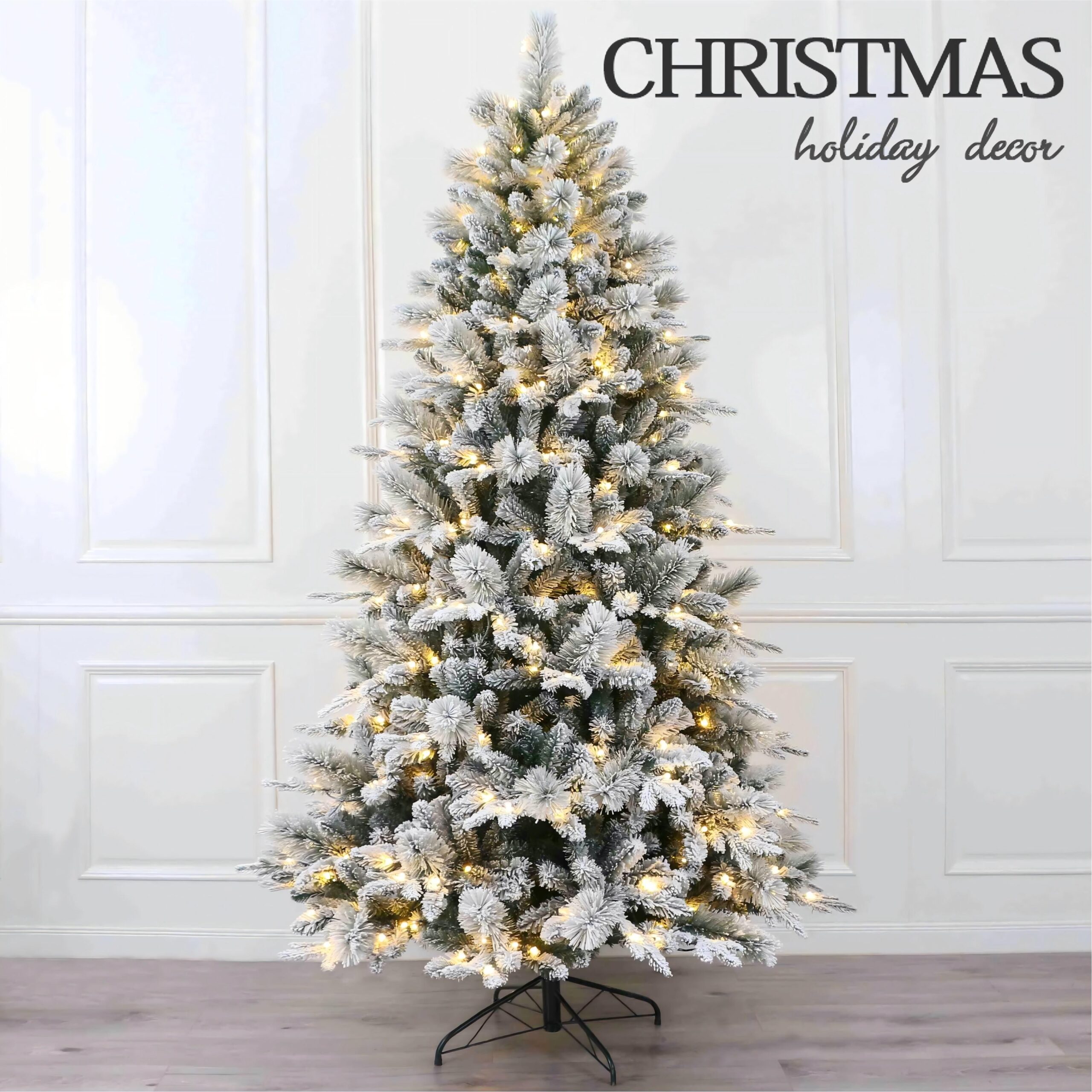 SPL2341SNOW(1) Snow Flocked PE, PVC Christmas Tree - Image 1