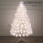 Fibre Optic Tree With Star Ornament, Warm White /White Led