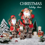 30cm/45cm/60cm Red Classic Skateboard Santa Claus Doll with Bag