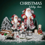30cm/45cm/60cm Red Plaid Santa Claus Doll with Nameplate