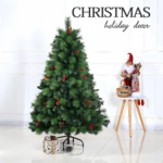 Pine Needles Artificial Classic Christmas Tree with Pine Cone, Red Berry