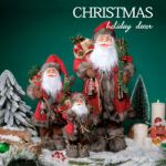 30cm/45cm/60cm Red Classic Santa Doll with Lights Claus Doll