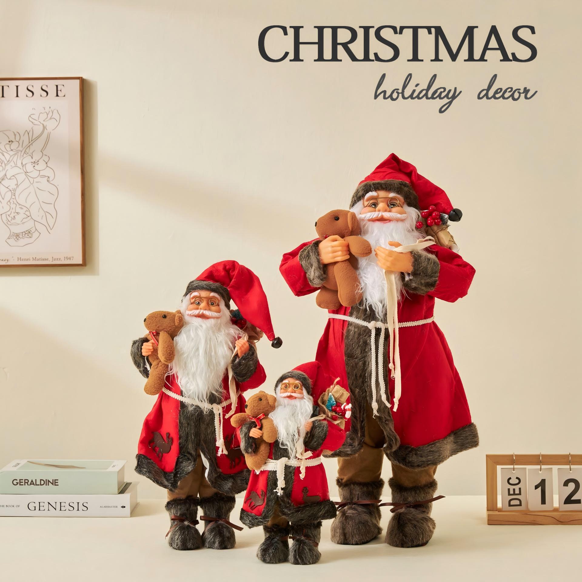 主图_01(1) 30cm/45cm/60cm Red & Toy Santa Claus Doll - 图片 1