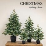 TEST 45cm/60cm/90cm Grey-Green PE European Table Top Christmas Tree