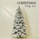 180cm Real Thick Snow Artificial Christmas Tree with Pine Cones