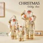 30cm/45cm/60cm Golden Santa Doll with Light Santa Claus Doll