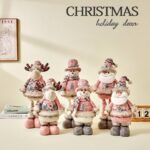 40cm/50cm Dirty Pink Bantam, Telescopic Leg Christmas Ornament