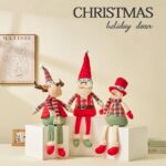 35cm Red and Green Stilt Long-Legged Christmas Doll Ornament