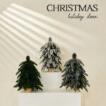 Nobe Pine Pure PE Nordic Style Flocked Rime Tabletop Christmas Tree