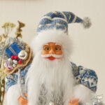30cm/45cm/60cm Blue and Silver Santa with Lights Santa Claus Doll - Image 2