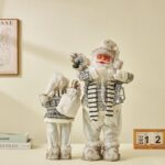 30cm/45cm/60cm Gray Nordic Style Santa Doll with light Santa Claus Doll - Image 2