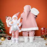 30cm/45cm/60cm Pink Holding Tree Santa Doll with Bag - Image 2