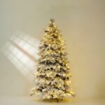 180cm Real Thick Snow Artificial Christmas Tree with Pine Cones - 图片 2