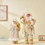30cm/45cm/60cm Golden Santa Doll with Light Santa Claus Doll - Image 2