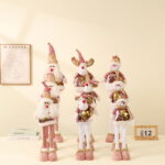 24cm/28cm/32cm Sequin Telescopic Leg Christmas Doll Ornament - Image 2